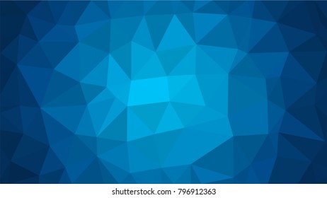 Blue polygonal illustration background. Low poly style
