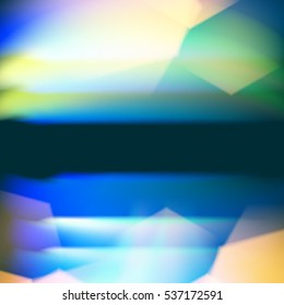 Blue polygonal illustration consist of hexagonal elements. Triangular pattern for your business design. Geometric background with gradient.