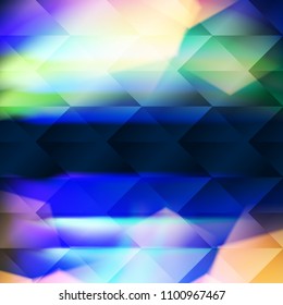 Blue polygonal illustration hexagonal elements