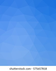 Blue polygonal illustration with triangle. Geometric background.