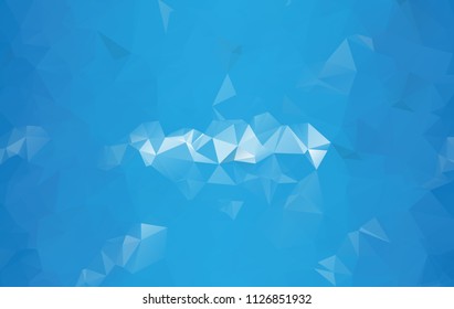 Blue polygonal illustration, which consist of triangles. Geometric background in Origami style with gradient. Triangular design for your business.