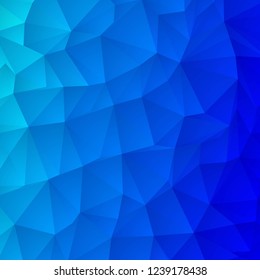 Blue polygonal illustration, which consist of triangles. Geometric background in Origami style with gradient. Triangular design for your business.