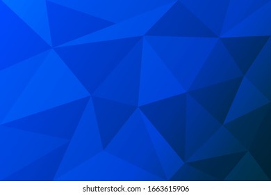 Blue polygonal illustration, which consist of triangles. Geometric background in Origami style with gradient. Triangular design for your business.vector