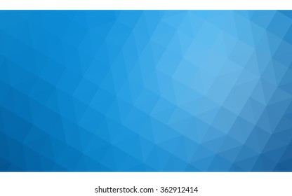 Blue polygonal illustration, which consist of triangles. Geometric background in Origami style with gradient. Triangular design for your business in vector.