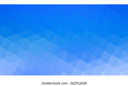 Blue polygonal illustration, which consist of triangles. Geometric background in Origami style with gradient. Triangular design for your business in vector.