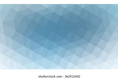 Blue polygonal illustration, which consist of triangles. Geometric background in Origami style with gradient. Triangular design for your business in vector.