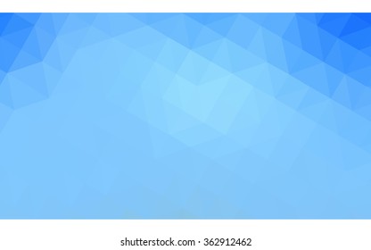 Blue polygonal illustration, which consist of triangles. Geometric background in Origami style with gradient. Triangular design for your business in vector.