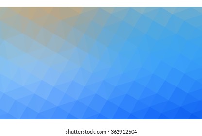 Blue polygonal illustration, which consist of triangles. Geometric background in Origami style with gradient. Triangular design for your business in vector.