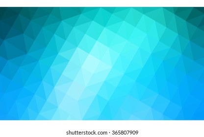Blue polygonal illustration, which consist of triangles. Geometric background in Origami style with gradient. Triangular design for your business.
