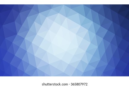 Blue polygonal illustration, which consist of triangles. Geometric background in Origami style with gradient. Triangular design for your business.