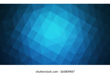 Blue polygonal illustration, which consist of triangles. Geometric background in Origami style with gradient. Triangular design for your business.