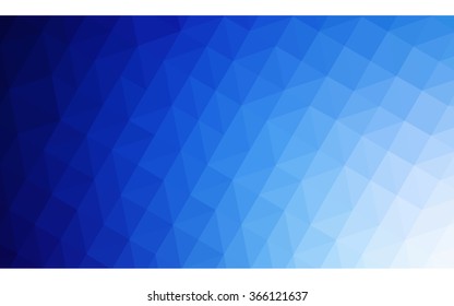 Blue polygonal illustration, which consist of triangles. Geometric background in Origami style with gradient. Triangular design for your business.