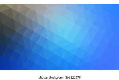 Blue polygonal illustration, which consist of triangles. Geometric background in Origami style with gradient. Triangular design for your business.