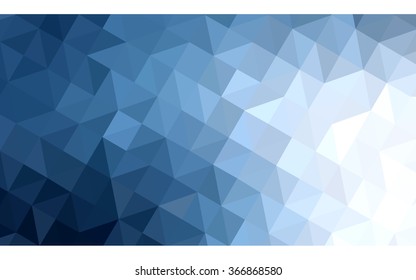 Blue polygonal illustration, which consist of triangles. Geometric background in Origami style with gradient. Triangular design for your business.