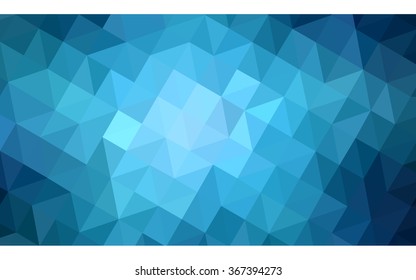 Blue polygonal illustration, which consist of triangles. Geometric background in Origami style with gradient. Triangular design for your business.
