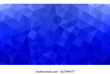 Blue polygonal illustration, which consist of triangles. Geometric background in Origami style with gradient. Triangular design for your business.