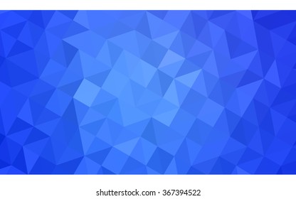 Blue polygonal illustration, which consist of triangles. Geometric background in Origami style with gradient. Triangular design for your business.