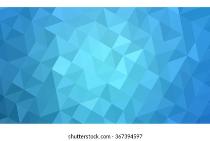 Blue polygonal illustration, which consist of triangles. Geometric background in Origami style with gradient. Triangular design for your business.