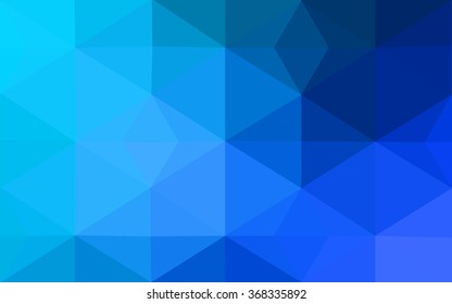 Blue polygonal illustration, which consist of triangles. Geometric background in Origami style with gradient. Triangular design for your business.