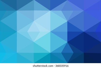 Blue polygonal illustration, which consist of triangles. Geometric background in Origami style with gradient. Triangular design for your business.