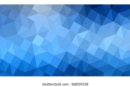 Blue polygonal illustration, which consist of triangles. Geometric background in Origami style with gradient. Triangular design for your business.
