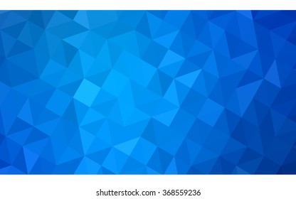 Blue polygonal illustration, which consist of triangles. Geometric background in Origami style with gradient. Triangular design for your business.