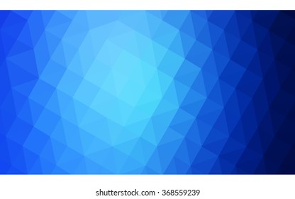 Blue polygonal illustration, which consist of triangles. Geometric background in Origami style with gradient. Triangular design for your business.