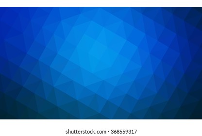 Blue polygonal illustration, which consist of triangles. Geometric background in Origami style with gradient. Triangular design for your business.