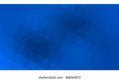 Blue polygonal illustration, which consist of triangles. Geometric background in Origami style with gradient. Triangular design for your business.