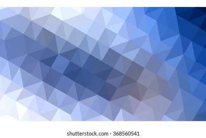 Blue polygonal illustration, which consist of triangles. Geometric background in Origami style with gradient. Triangular design for your business.