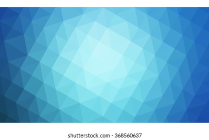 Blue polygonal illustration, which consist of triangles. Geometric background in Origami style with gradient. Triangular design for your business.