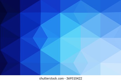 Blue polygonal illustration, which consist of triangles. Geometric background in Origami style with gradient. Triangular design for your business.