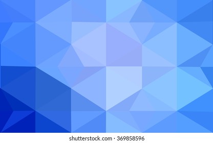 Blue polygonal illustration, which consist of triangles. Geometric background in Origami style with gradient. Triangular design for your business.