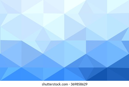 Blue polygonal illustration, which consist of triangles. Geometric background in Origami style with gradient. Triangular design for your business.