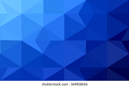 Blue polygonal illustration, which consist of triangles. Geometric background in Origami style with gradient. Triangular design for your business.