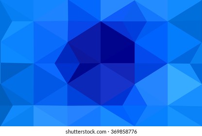 Blue polygonal illustration, which consist of triangles. Geometric background in Origami style with gradient. Triangular design for your business.