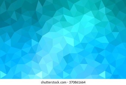 Blue polygonal illustration, which consist of triangles. Geometric background in Origami style with gradient. Triangular design for your business.