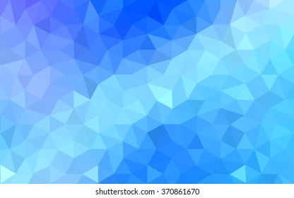 Blue polygonal illustration, which consist of triangles. Geometric background in Origami style with gradient. Triangular design for your business.