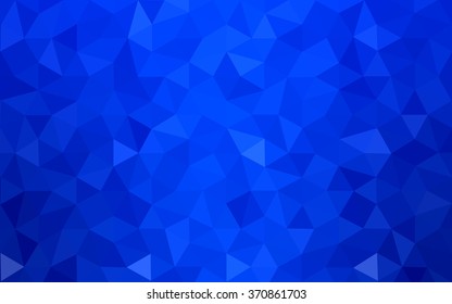 Blue polygonal illustration, which consist of triangles. Geometric background in Origami style with gradient. Triangular design for your business.