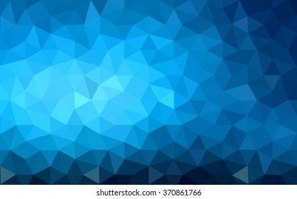 Blue polygonal illustration, which consist of triangles. Geometric background in Origami style with gradient. Triangular design for your business.