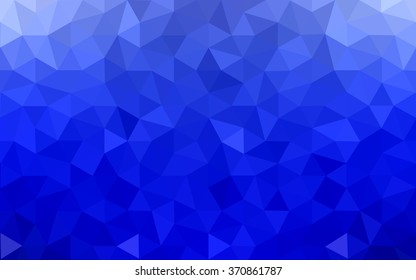 Blue polygonal illustration, which consist of triangles. Geometric background in Origami style with gradient. Triangular design for your business.