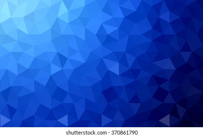 Blue polygonal illustration, which consist of triangles. Geometric background in Origami style with gradient. Triangular design for your business.