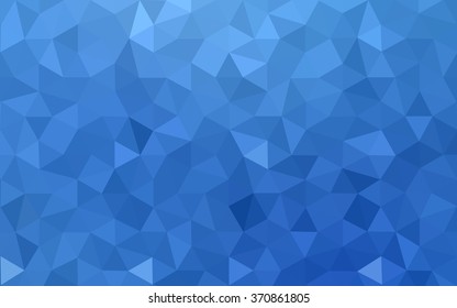 Blue polygonal illustration, which consist of triangles. Geometric background in Origami style with gradient. Triangular design for your business.