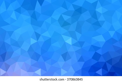 Blue polygonal illustration, which consist of triangles. Geometric background in Origami style with gradient. Triangular design for your business.