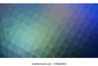 Blue polygonal illustration, which consist of triangles. Geometric background in Origami style with gradient. Triangular design for your business.