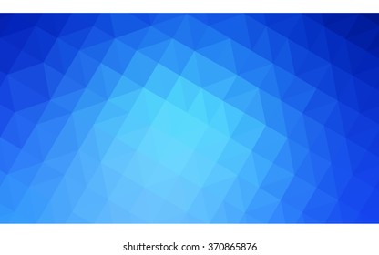 Blue polygonal illustration, which consist of triangles. Geometric background in Origami style with gradient. Triangular design for your business.