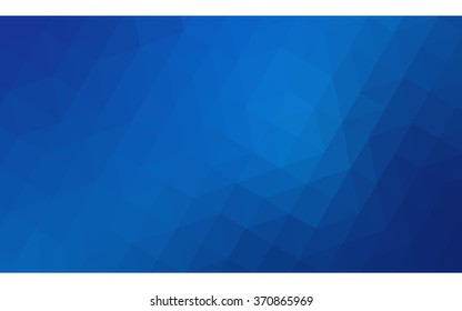 Blue polygonal illustration, which consist of triangles. Geometric background in Origami style with gradient. Triangular design for your business.
