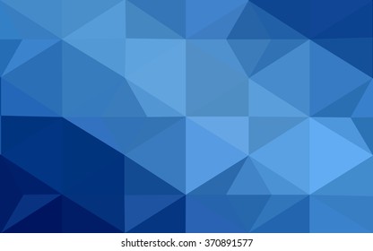 Blue polygonal illustration, which consist of triangles. Geometric background in Origami style with gradient. Triangular design for your business.