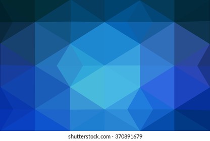 Blue polygonal illustration, which consist of triangles. Geometric background in Origami style with gradient. Triangular design for your business.