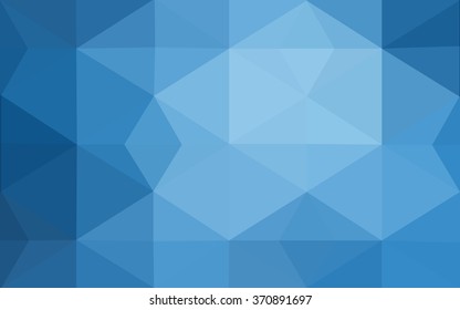 Blue polygonal illustration, which consist of triangles. Geometric background in Origami style with gradient. Triangular design for your business.